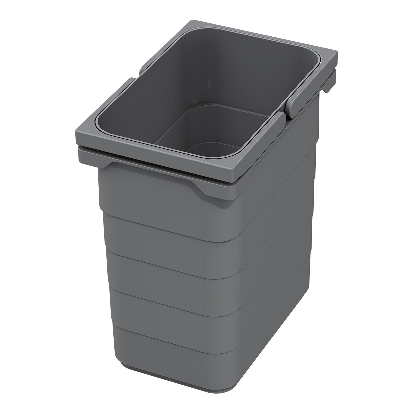 SO-TECH® Mülleimer eins2vier Abfallsammler Höhe: 250 mm, Volumen 7 Liter 230 x 153 mm dunkelgrau 5076
