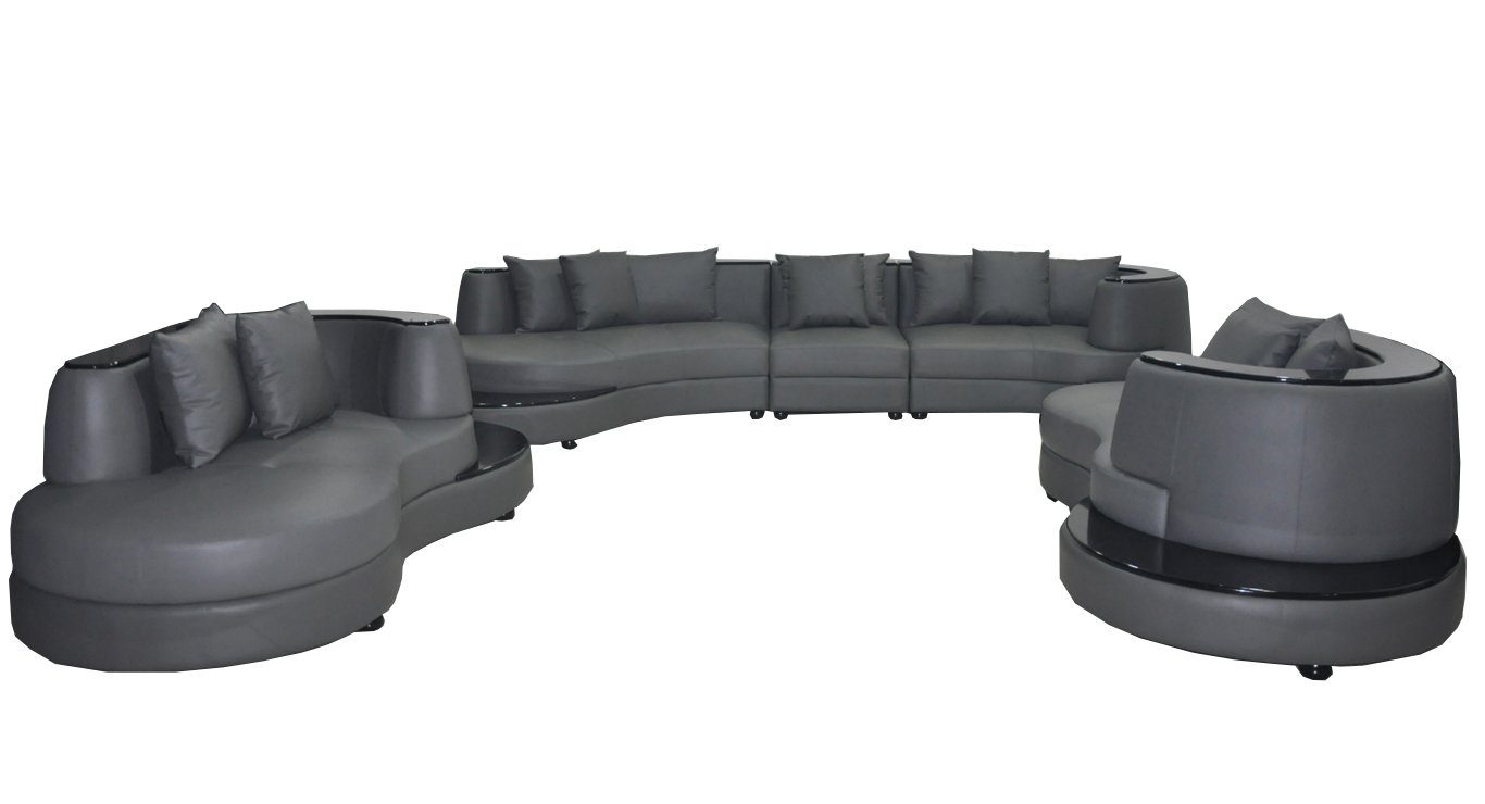 JVmoebel Ecksofa, Luxus Wohn Eck Leder Landschaft Polster Ecke XXL Big Sofa Couch U Form