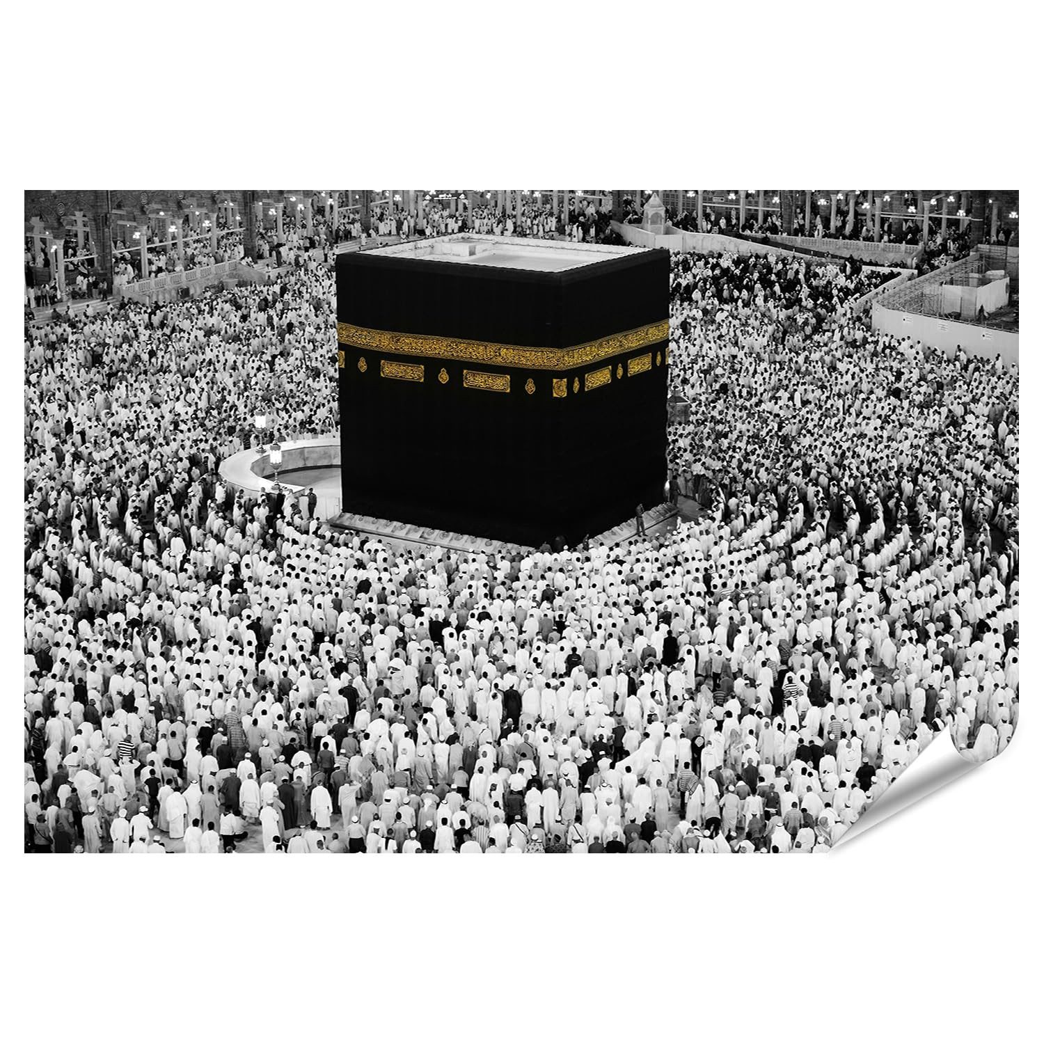 islandburner Poster Menschenmenge bei der Kaaba in Mekka Fotodruck
