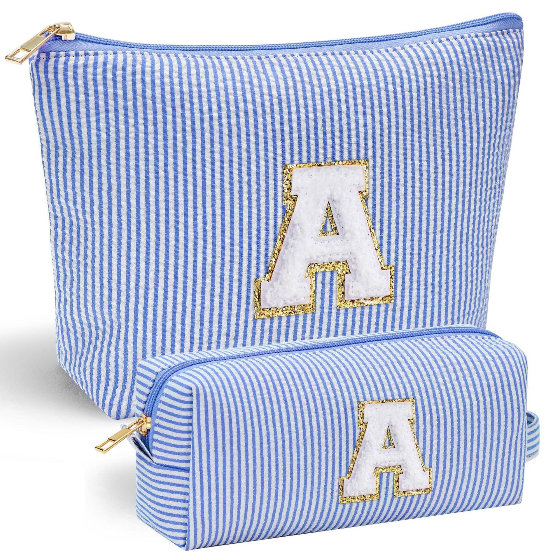 CLTYQ Kosmetiktasche Groß Kosmetiktasche Set Kosmetiktaschen mit Buchstaben, Damen Mädchen Geburtstagsgeschenk für Frauen