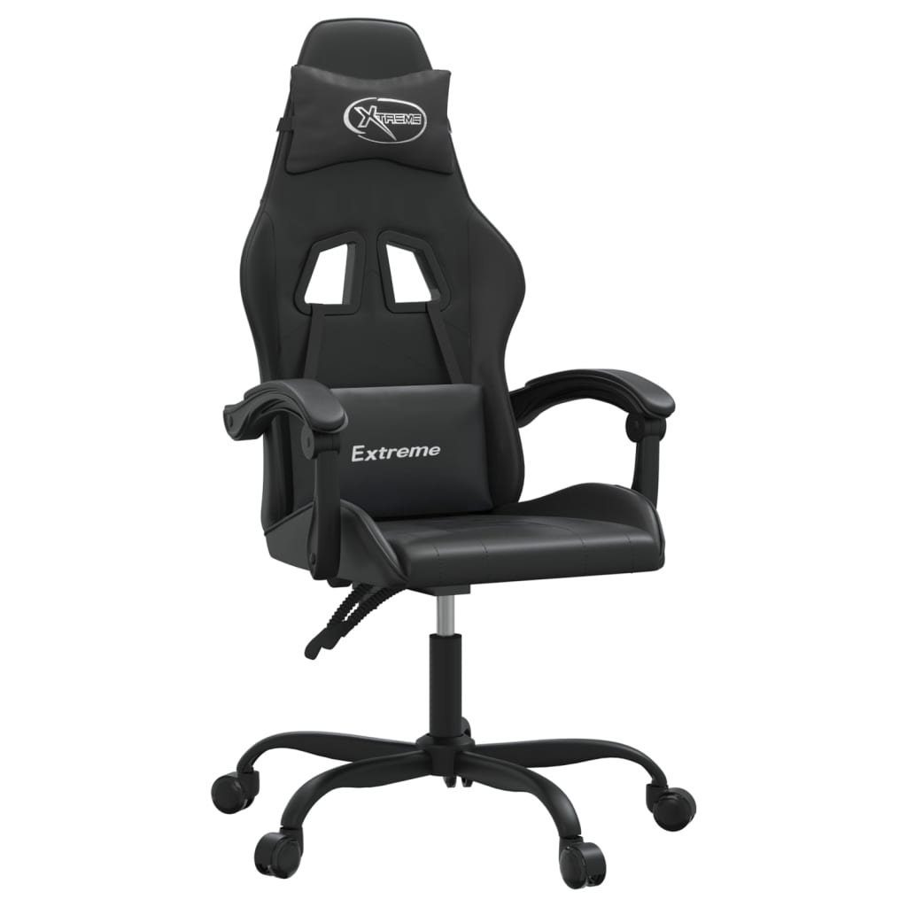 vidaXL Gaming-Stuhl Gaming-Stuhl Schwarz Kunstleder (1 St)
