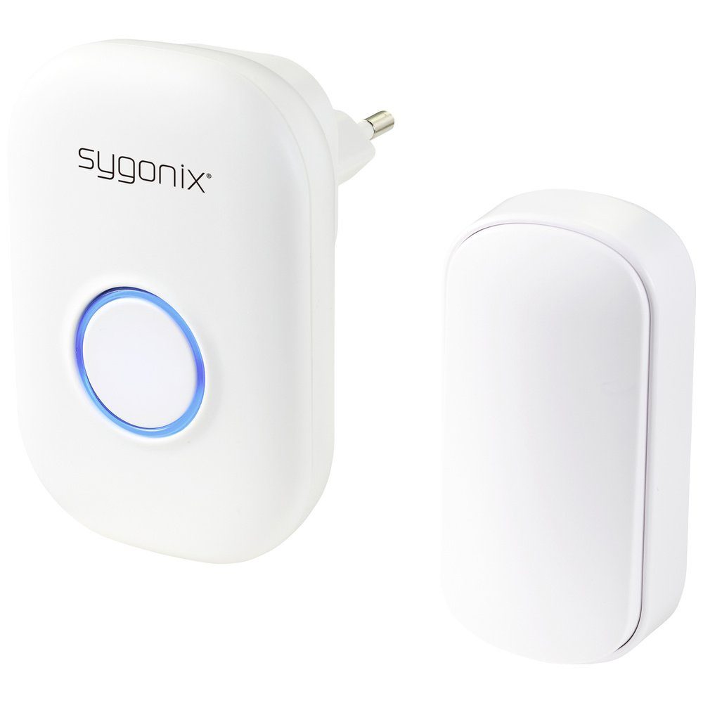 Sygonix Türklingel Sygonix SY-5225388 Funkklingel Komplett-Set batterielos, mit Blitzlich