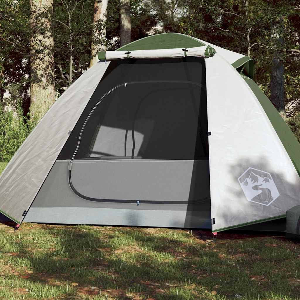 furnicato Faltzelt Campingzelt Kuppel 224x248x118 cm Grün, (1 tlg), Wetterfestes Familienzelt mit E-Anschluss und integrierten Netzwänden