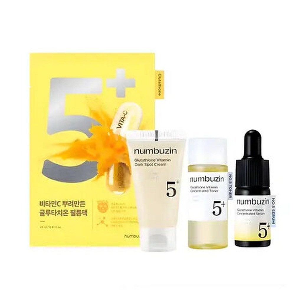 numbuzin Gesichtspflege-Set Numbuzin Glutathion-Vitamin-Testset Nr. 5 zum Aufhellen