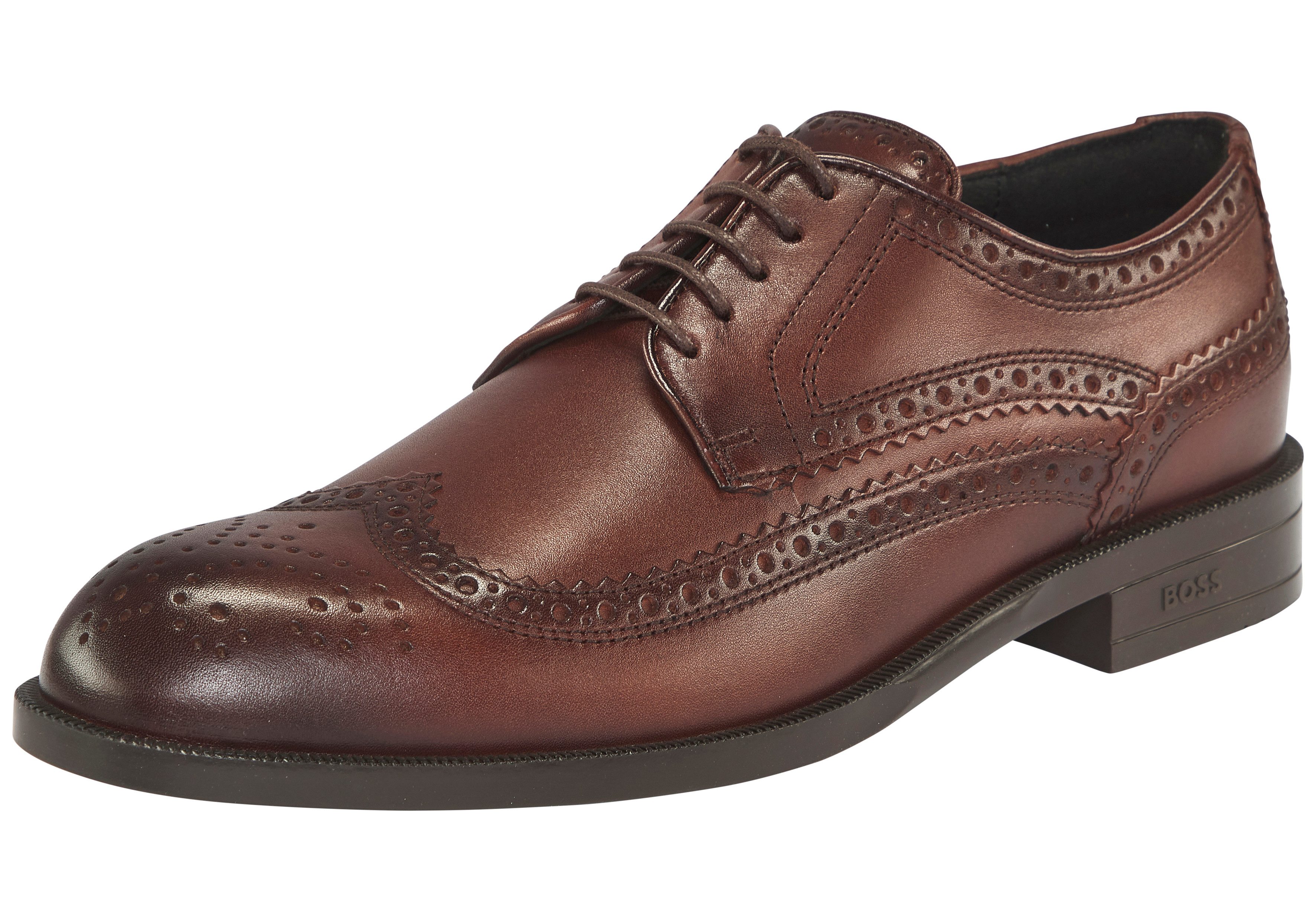 BOSS Tayil Budapester Abendschuh, Anzugschuh, Business-Schnürschuh in eleganter Optik