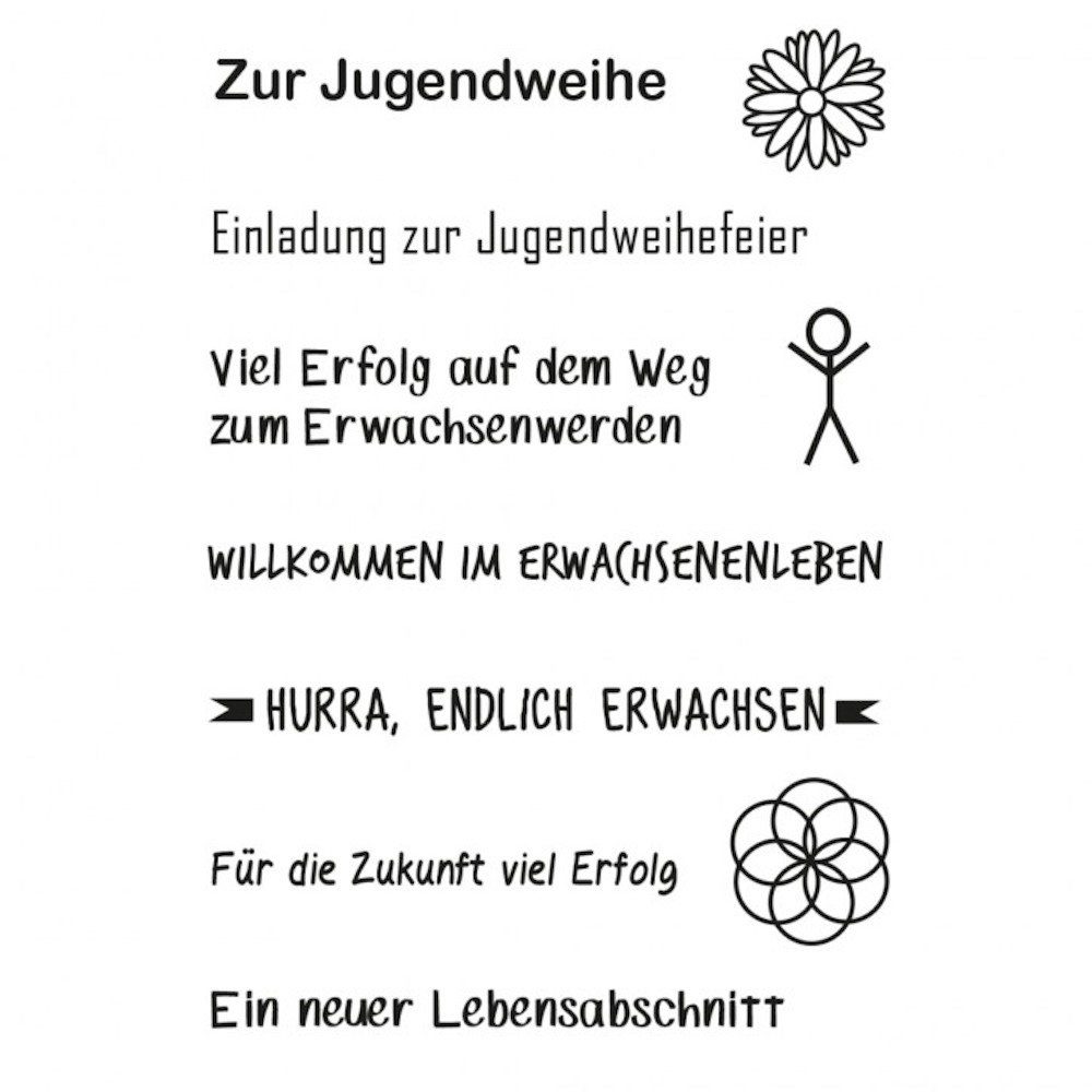 efco Bastelperlen Clear stamp Silikonstempel - 7,5 x 10,5 cm - Zur J
