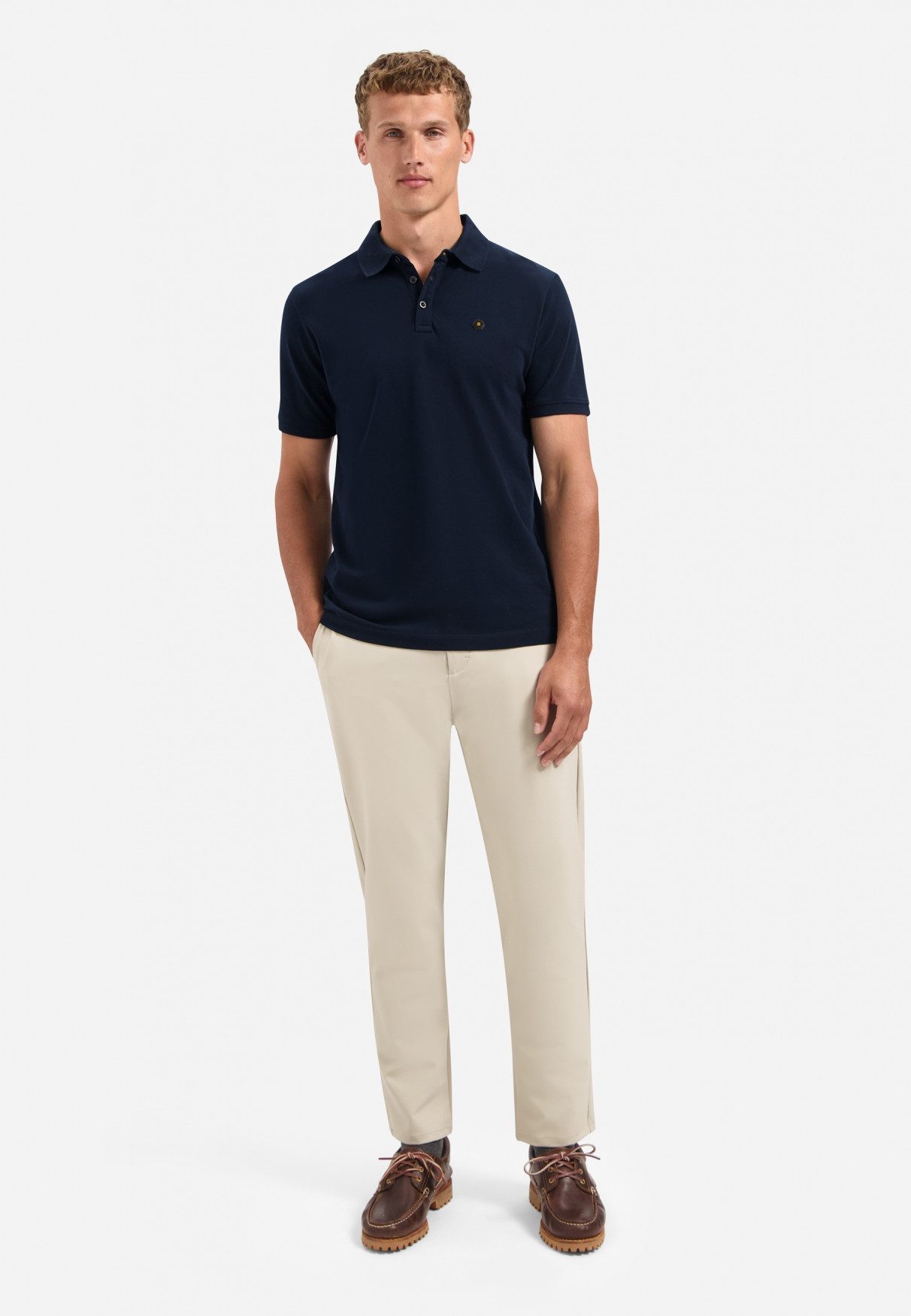 NO EXCESS Poloshirt Polo Pique Garment Dyed