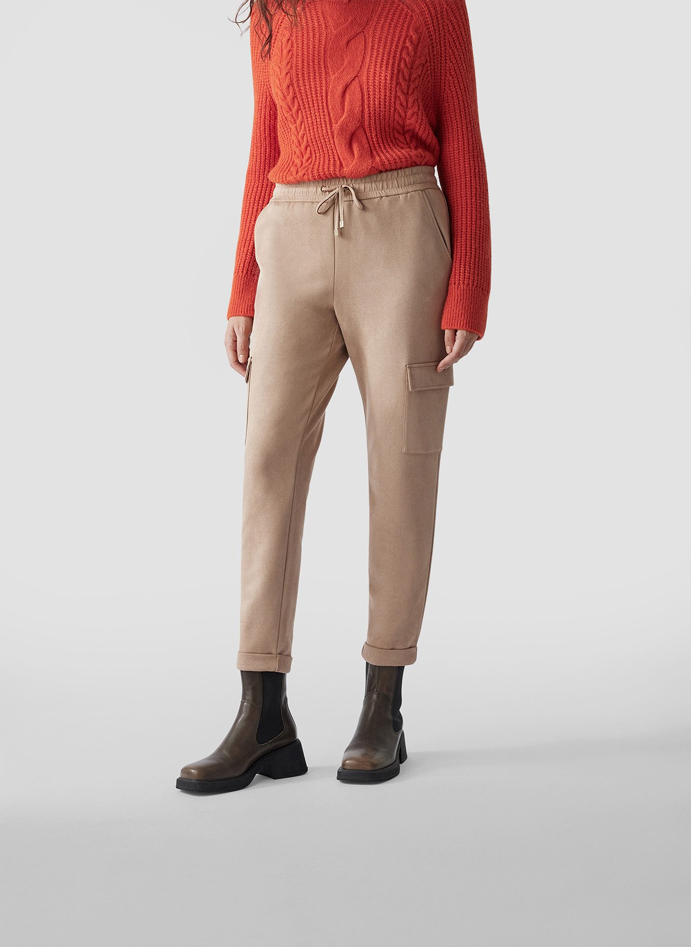 Jerseyhose LeComte Cargo-Hose mit Kordelzug für stylische Freizeit-Looks