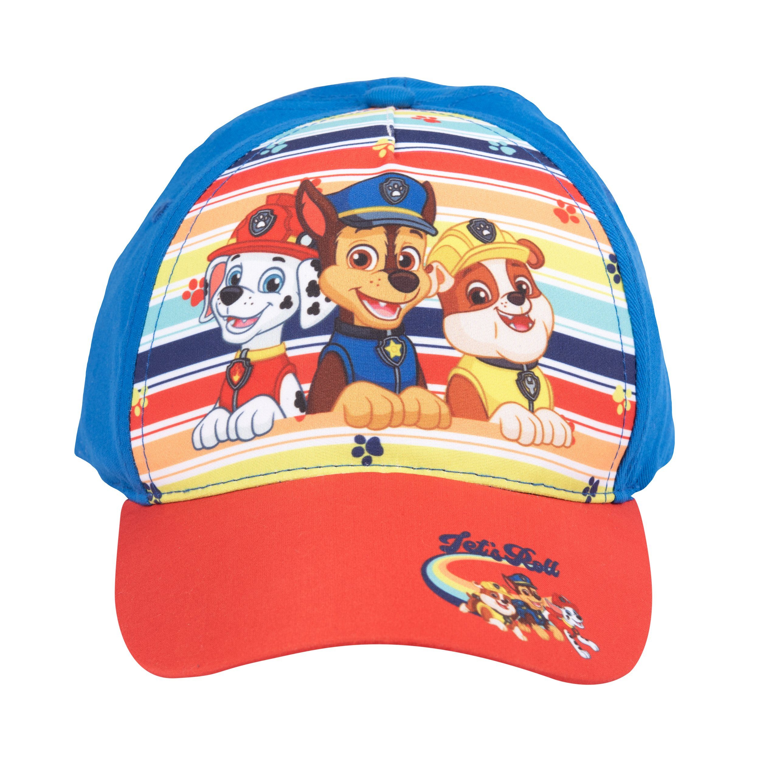 United Labels® Baseball Cap Paw Patrol Baseballkappe für Kinder - Let's roll verstellbar Blau/Rot | Baseball Caps