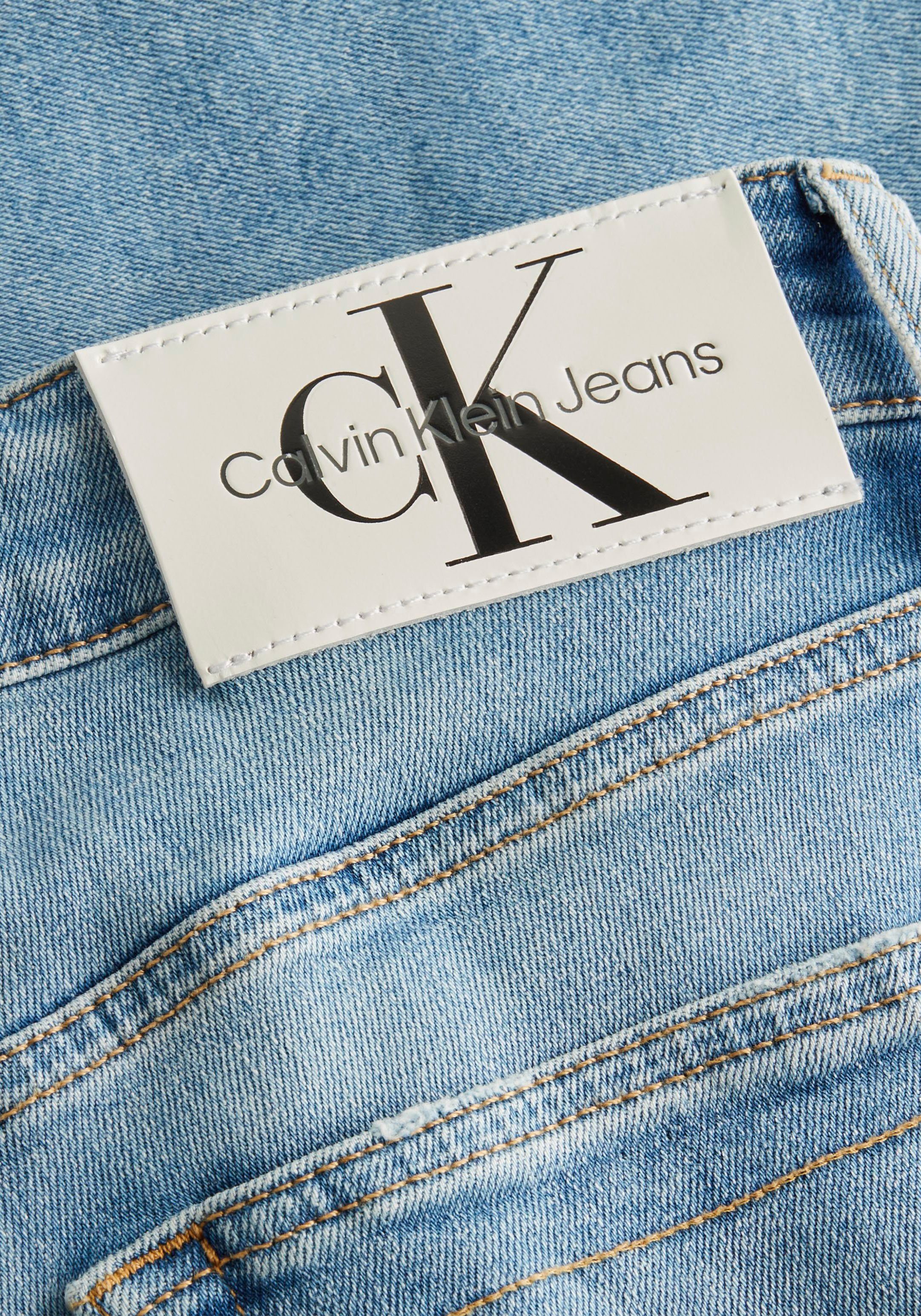 Calvin Leder-Badge mit Calvin Jeans Klein Slim-fit-Jeans SLIM Klein