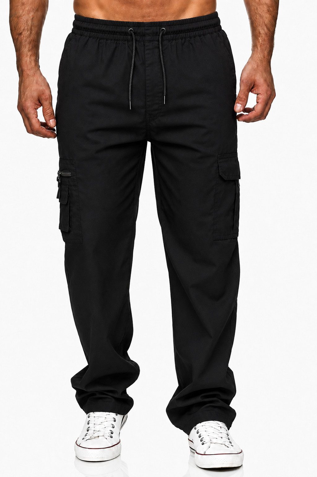 iKENNAS Cargohose Cargo Stoffhose Taschen Freizeit Arbeitshose Cargohose