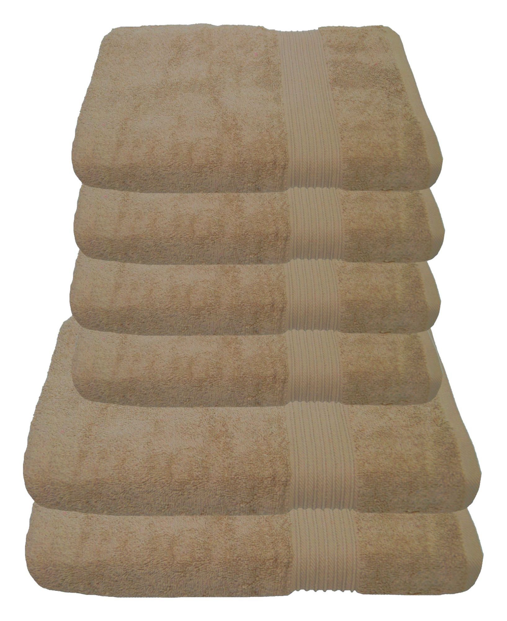 Julie Julsen Handtücher 6-Handtücher-Pastell Beige, Baumwolle günstig online kaufen