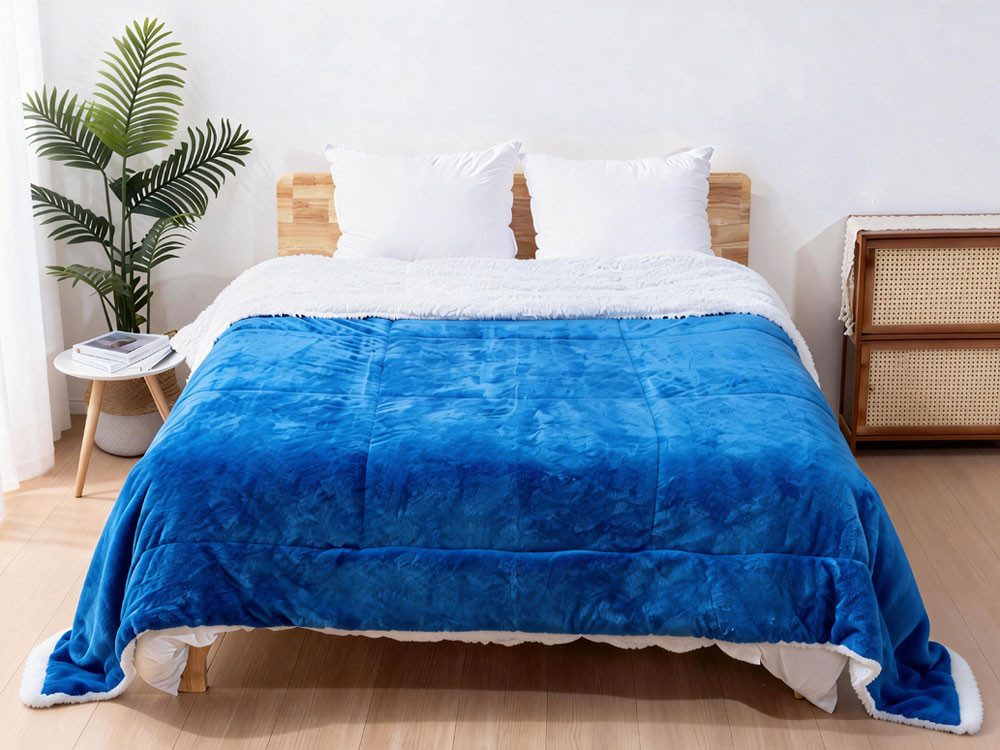 Wohndecke Kunstfell-Decke, Wattierte Decke, Alljahreszeit Decke, ORHOPUI, 2 günstig online kaufen