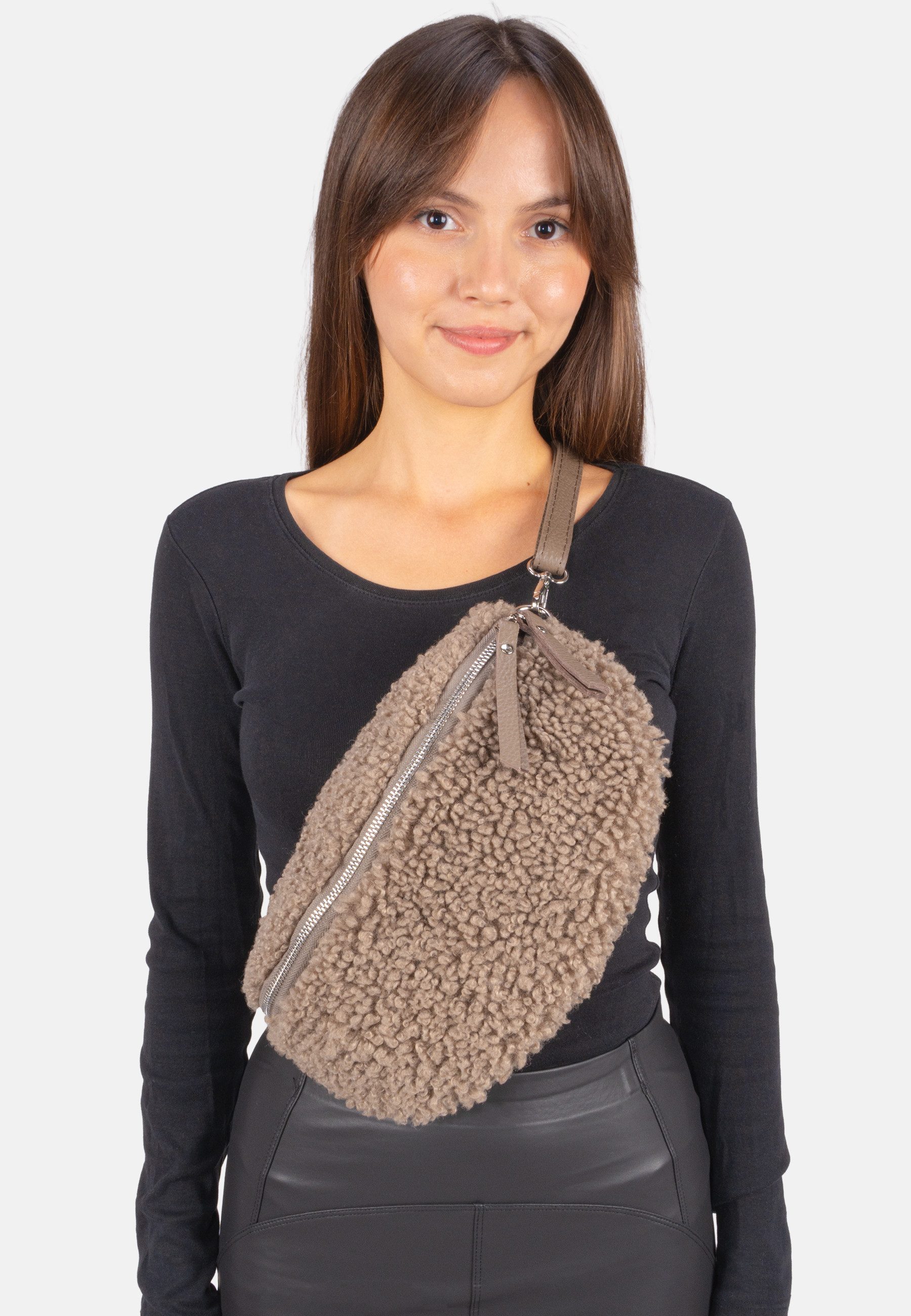 Seasons of April Umhängetasche Curly, Schultertasche Umhänge Tasche in Gr. M Gürteltasche mit breitem Gurt