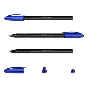 Erich Krause Kugelschreiber, Kugelschreiber U-108 Black Edition 0,3mm 50er Pack Blau