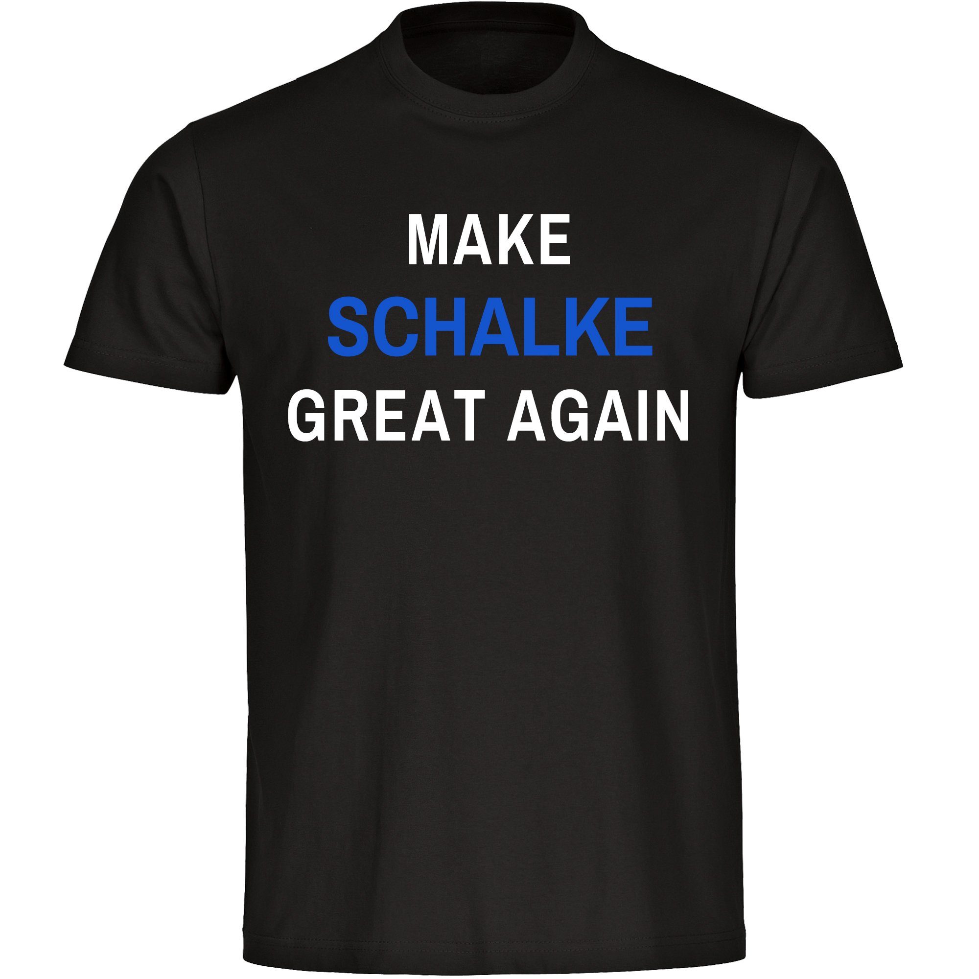 multifanshop T-Shirt Kinder Schalke - Make Great Again - Jungen Mädchen Shirt Fanartikel