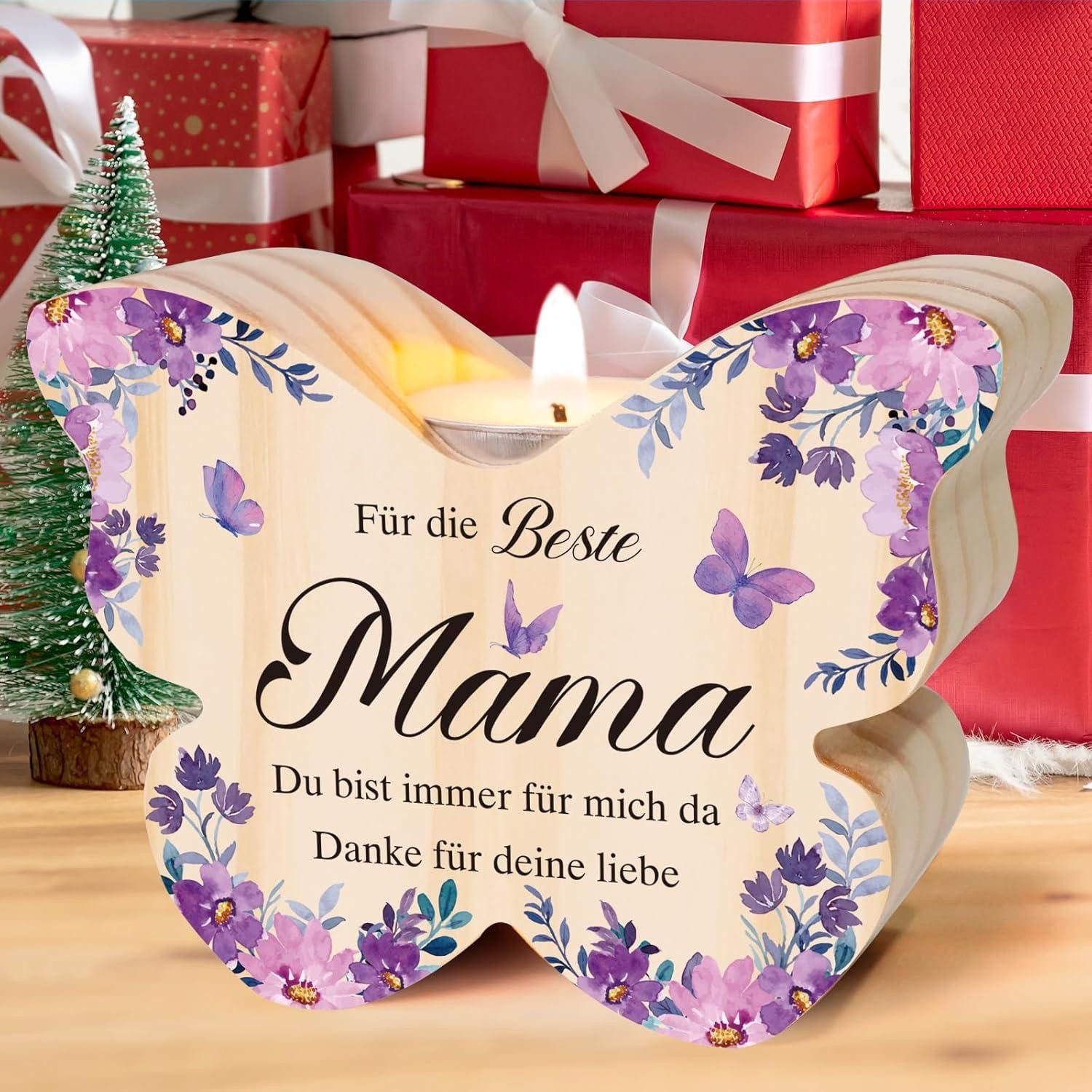 LuxusKollektion Kerzenständer Kerzenständer Mama Geburtstagsgeschenk Holz günstig online kaufen