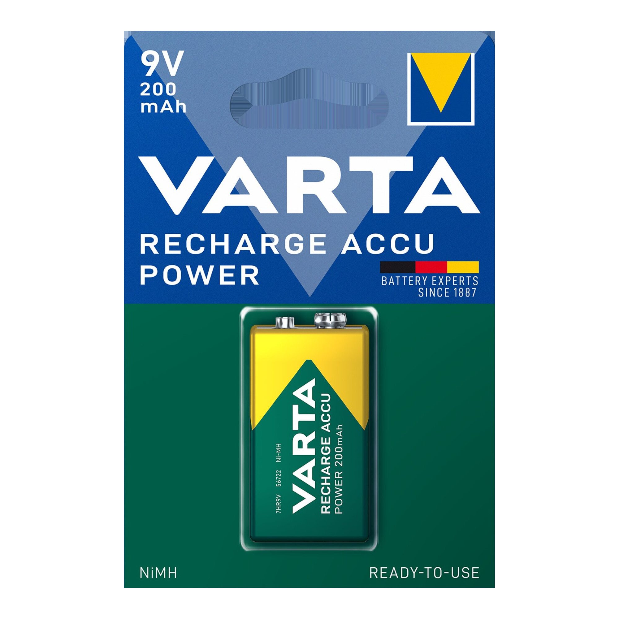 VARTA Varta Cons.Varta Recharge Accu Power E 8,4V/200mAh/Ni-MH 56722 Bli.1 Akkupacks