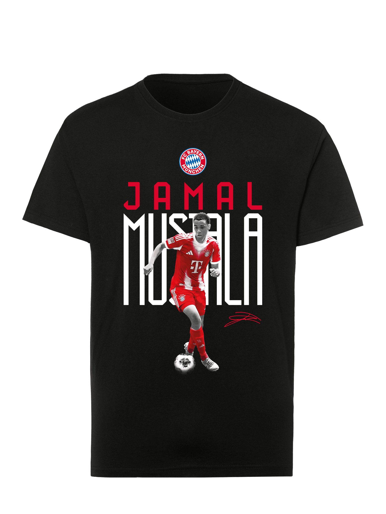 T-Shirt FC Bayern München, T-Shirt Musiala, Kinder, Schwarz
