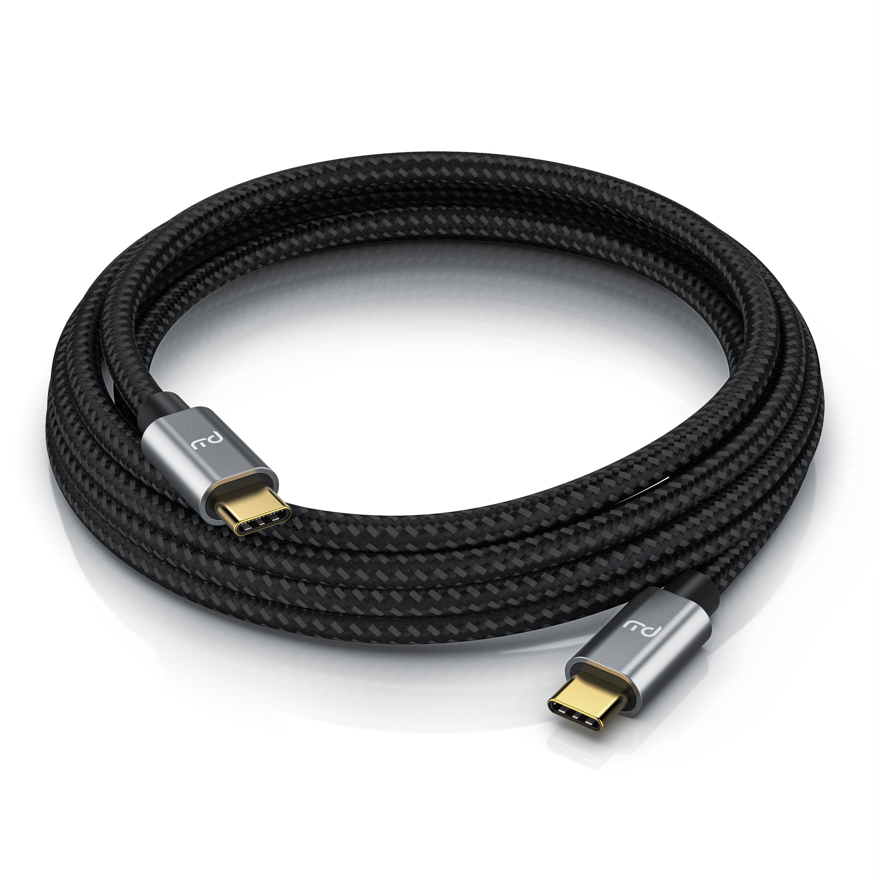 Primewire Gen 2x2-100 Watt PowerDelivery Ladekabel / Datenkabel 20 Gbit/s - 1m USB-Kabel, USB-C, 3.2 (100 cm), für Smartphone, Tablet, Notebook, MacBook, Ninten – Bild 2 von 5