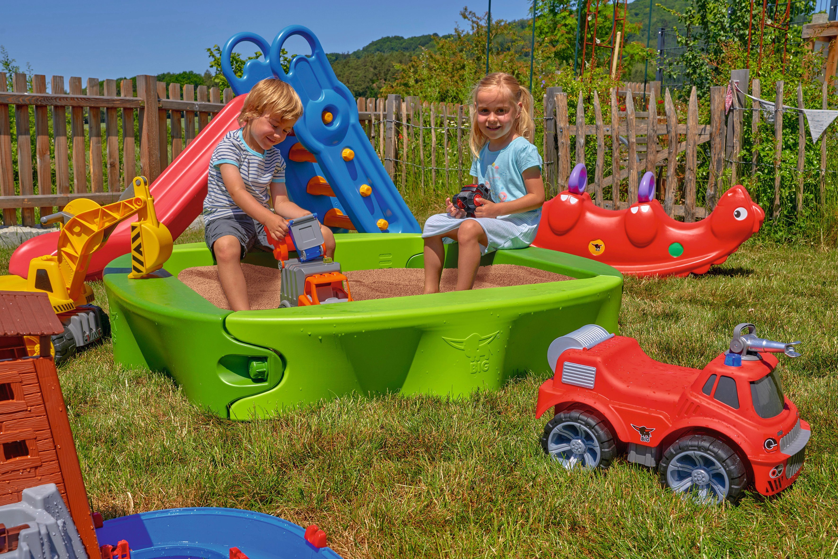 BIG Sandkasten BIG, BxTxH: 138x138x27 cm günstig online kaufen