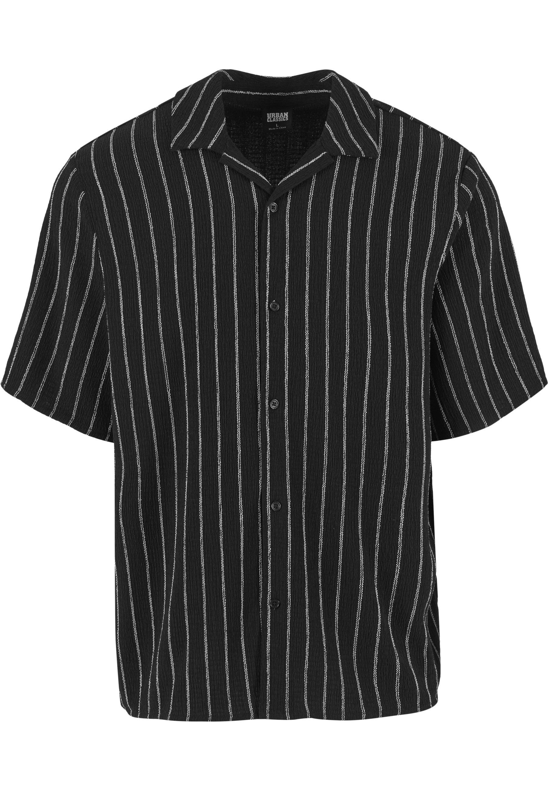 URBAN CLASSICS Langarmhemd Urban Classics Striped Crinkle Resort Shirt (1-tlg)