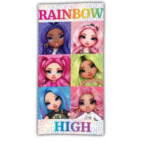 Rainbow High Strandtuch Rainbow High Girls Mädchen Kinder Badetuch, Mikrofaser, XL 70x140 cm