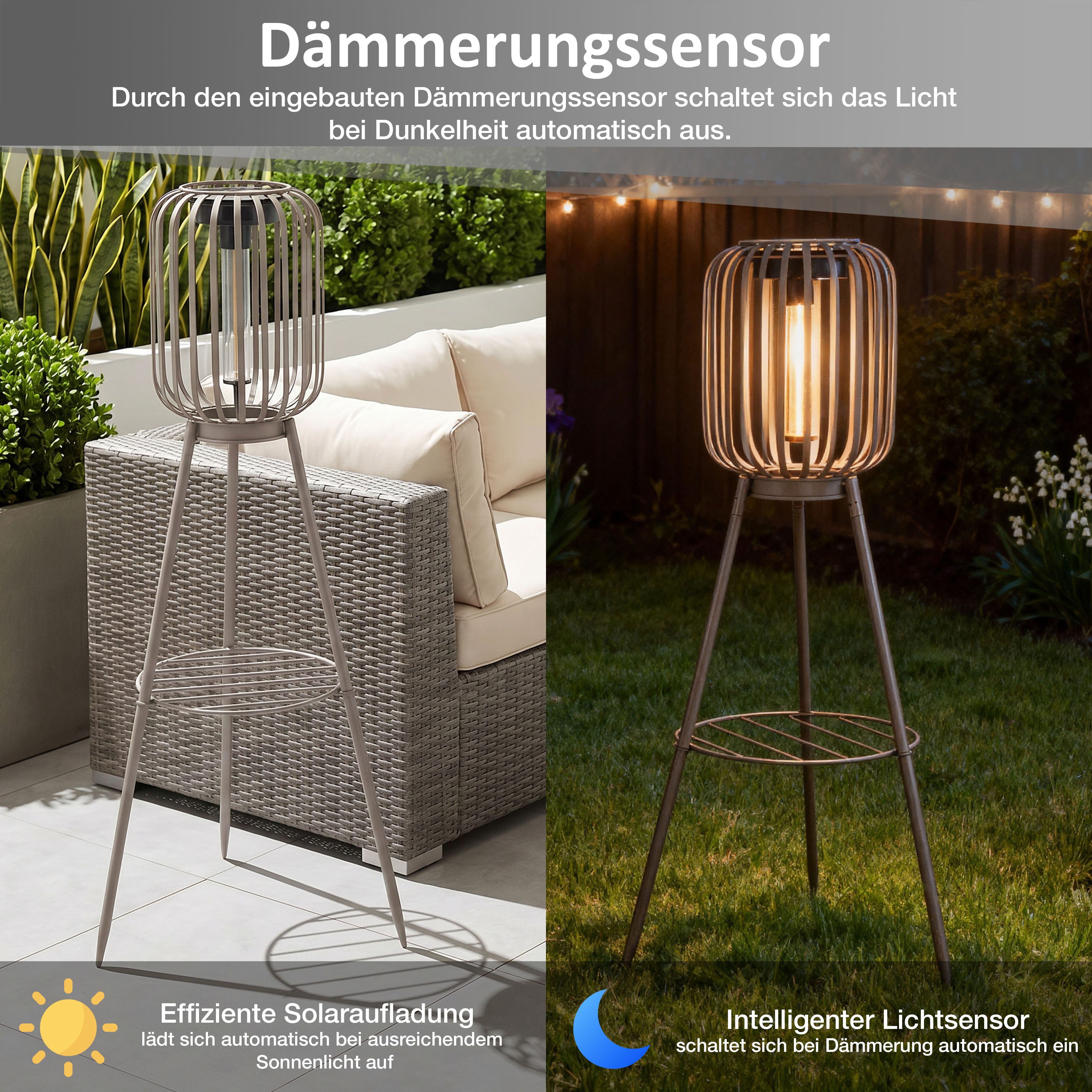 Elblight.de LED Solarleuchte Garten Stehleuchte 3in1 für Garten und Terrasse – Bild 4 von 5