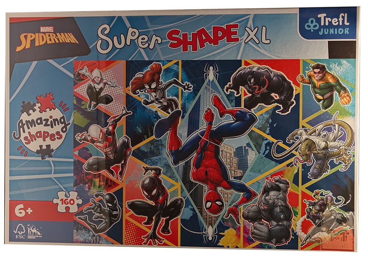 Trefl Puzzle Marvel Spider-Man Puzzle-Set 160 Teile Spinne Superhelden Comic, 160 Puzzleteile
