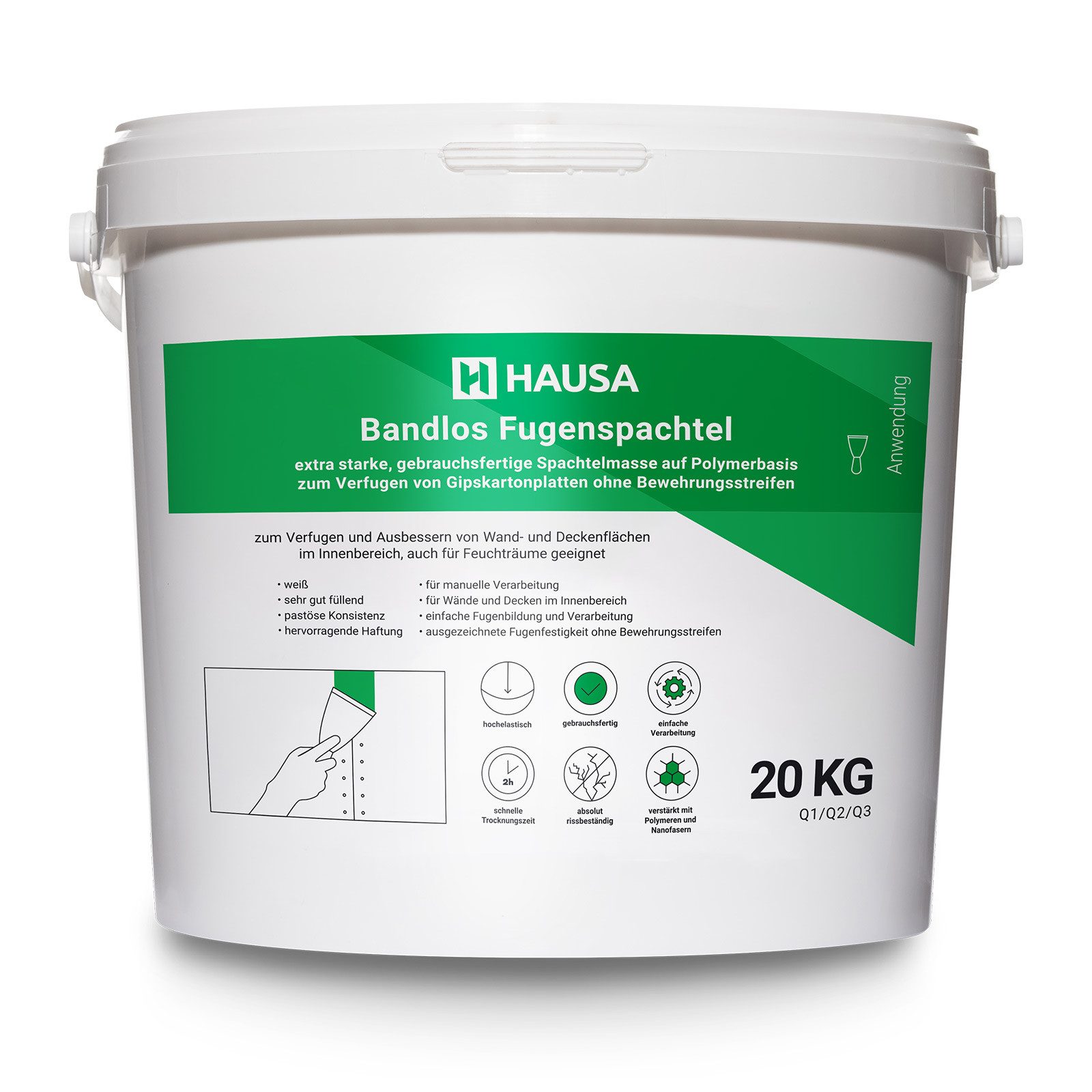 Hausa Fertigspachtel HFB, Bandlos Fugenspachtel, Eimer, günstig online kaufen