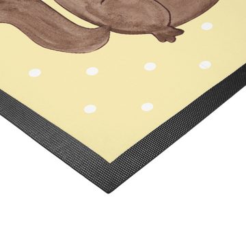 Fußmatte Katze Dose - Gelb Pastell - Geschenk, Kater, Miau, Mietze, Katzensouv, Mr. & Mrs. Panda, Höhe: 0.6 mm
