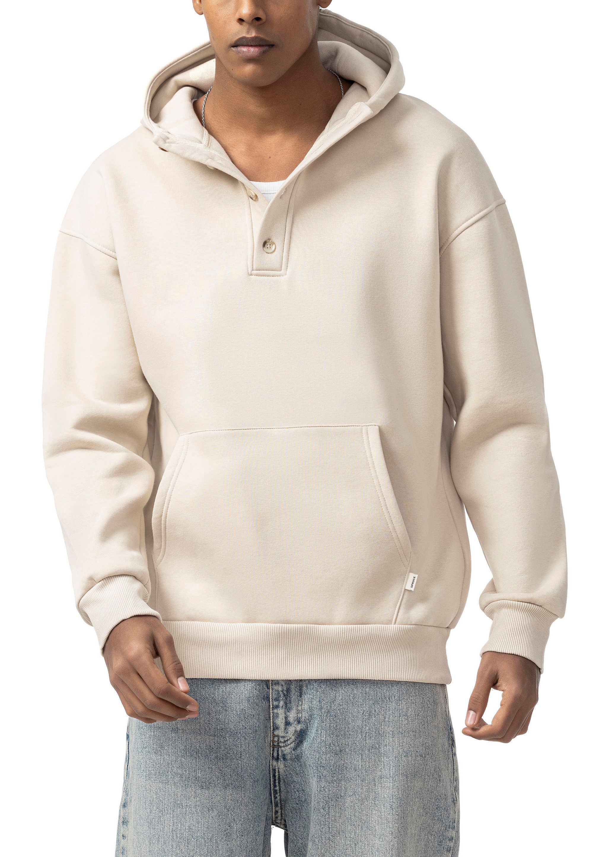 RedBridge Hoodie Oversized mit Knopfleiste und Kängurutasche