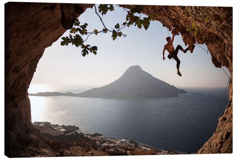 Posterlounge Leinwandbild Editors Choice, Kletterer auf der Insel Kalymnos, Griechenland, Fotografie
