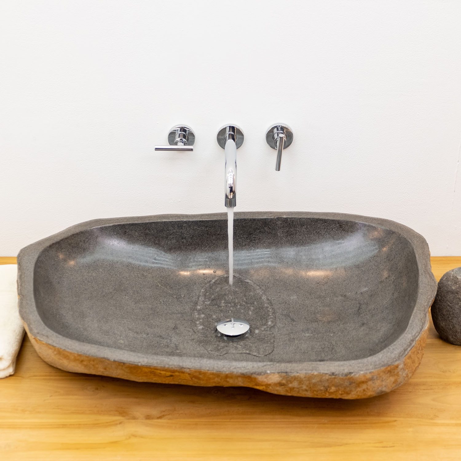 wohnfreuden Aufsatzwaschbecken Naturstein Waschbecken 80 cm (Kein Set), 126014