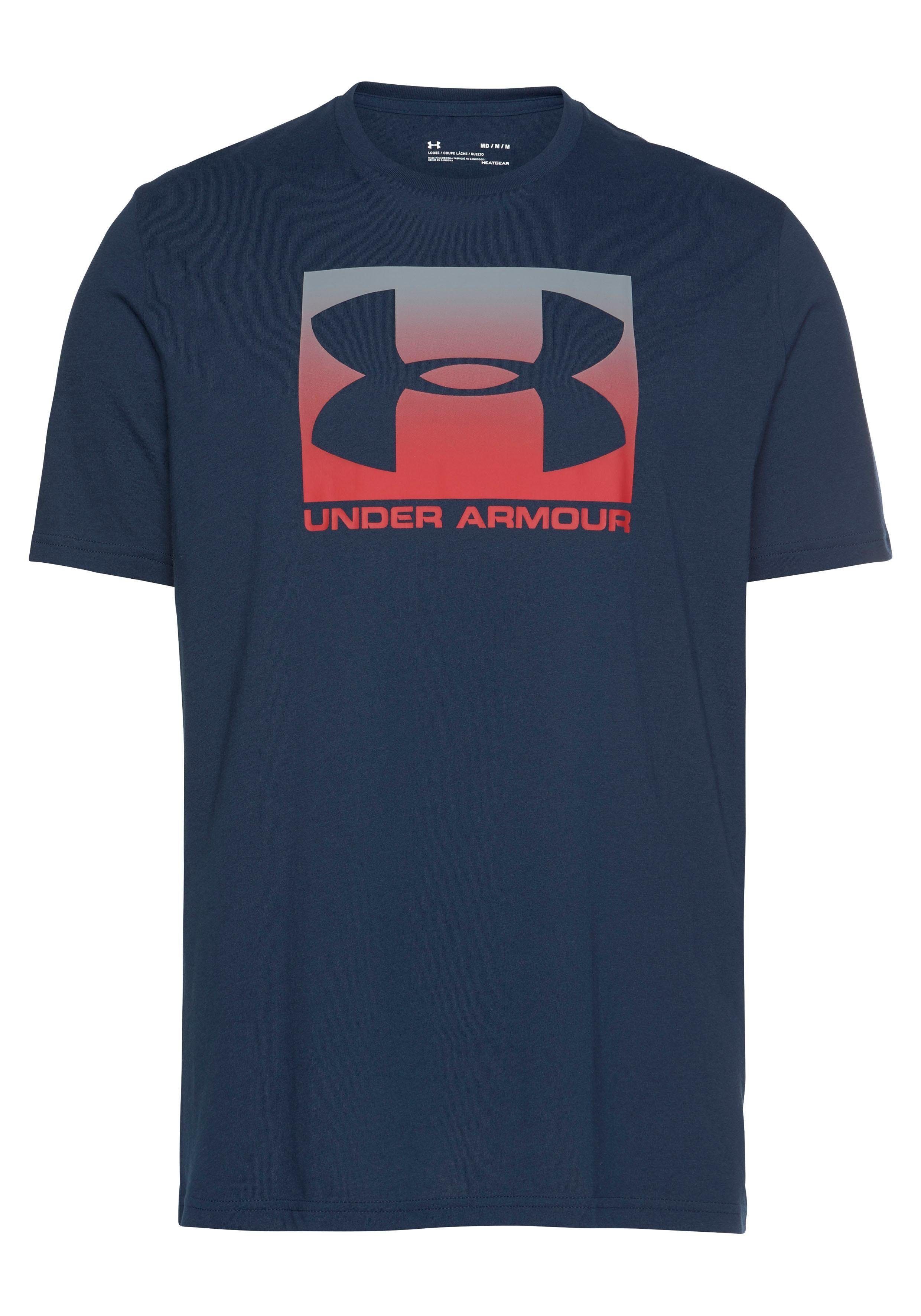 SPORTSTYLE UA T-Shirt SHORT marine Under SLEEVE Armour® BOXED