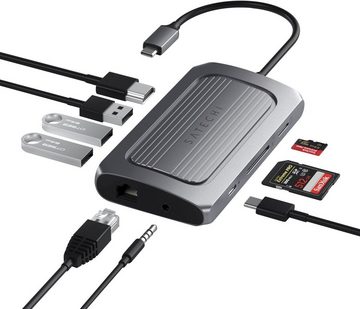 Satechi USB4 Multiport Adapter with 8K HDMI USB-Adapter 3,5-mm-Klinke, HDMI, RJ-45 (Ethernet), USB 3.0 Typ A zu USB Typ C