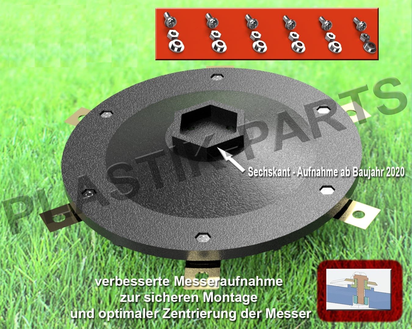 Mährobotermesser Messerscheibe 6 Klingen Messerteller Landxcape LX791 LX792 LX799 LX835