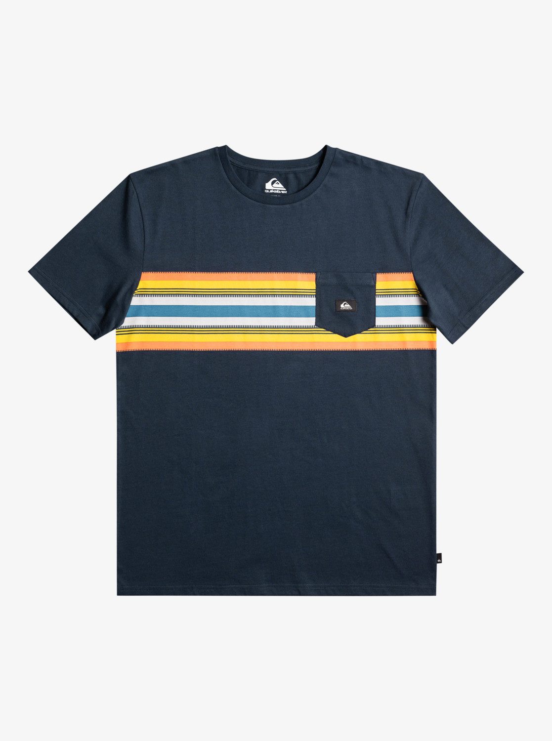 Quiksilver T-Shirt Surfadelica Stripe Navy Blazer