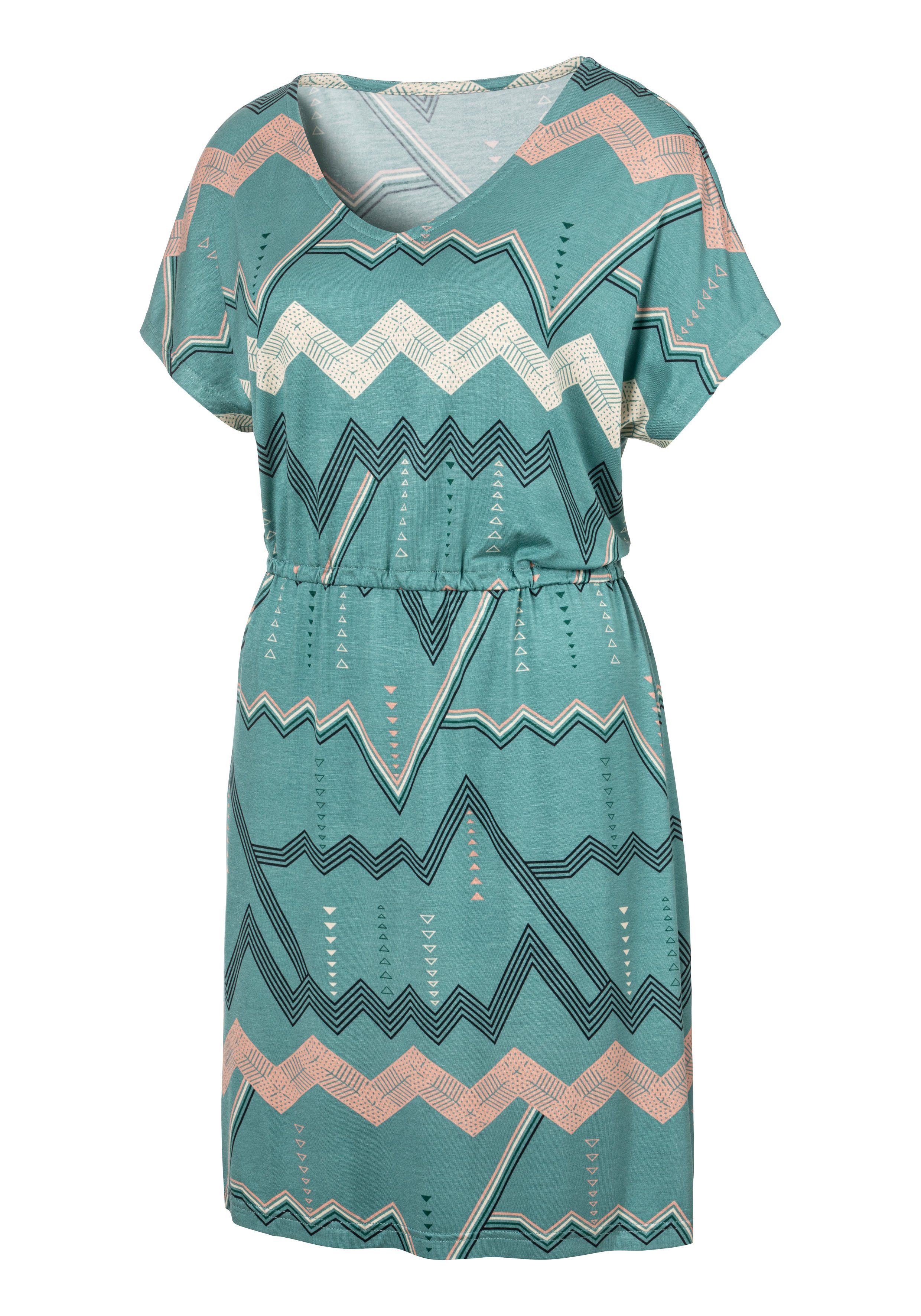 LASCANA Sleepshirt (1-teilig) mit grafischem Zick-Zack Muster