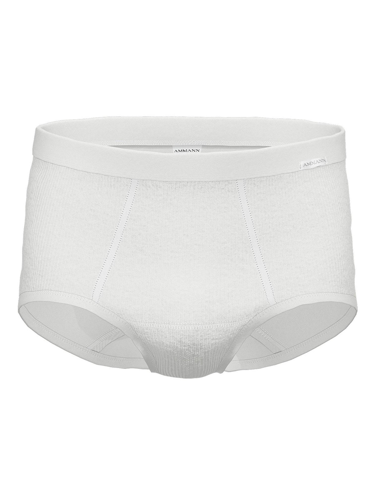 Ammann Slip 2er Pack Long Slip mit Eingriff Day Classic (Packung, 2-St) supergekämmte Baumwolle, Doppelripp, Weichgummibund