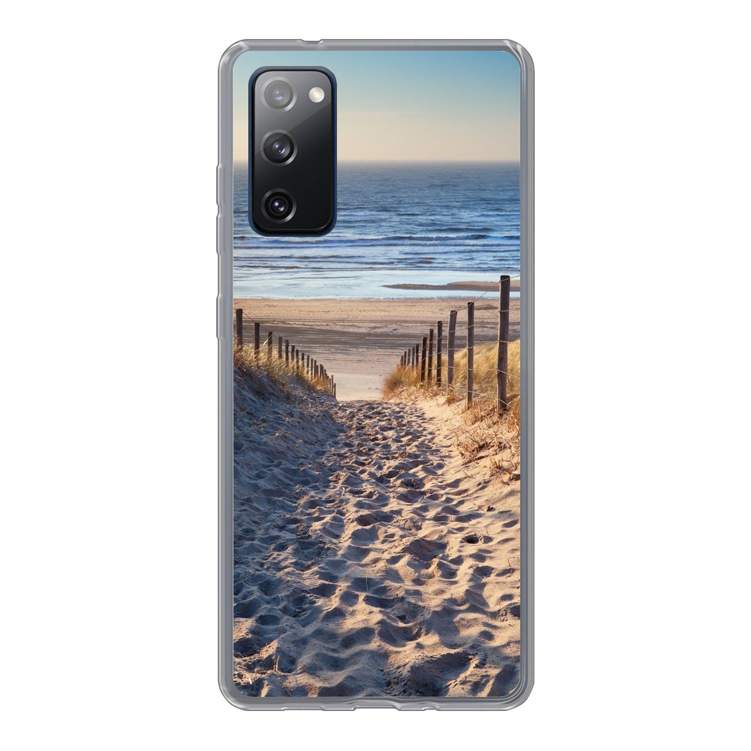 MuchoWow Handyhülle für Samsung Galaxy S20 FE Strand - Meer - Niederlande - Dünen - Sonne, Phone Case, Silikon, Schutzhülle Dünn