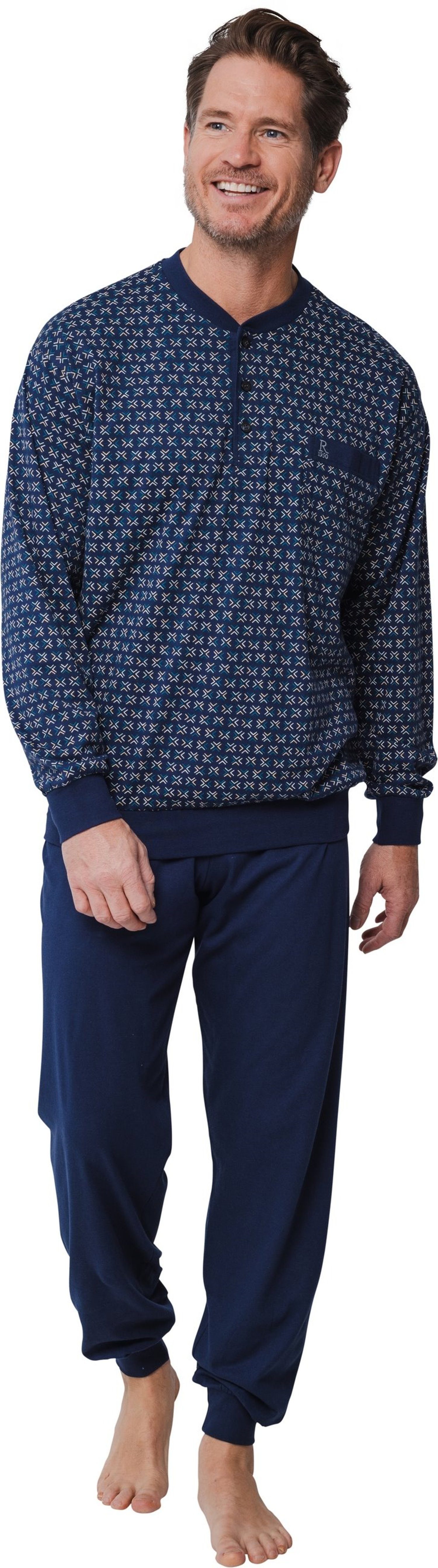 Robson Schlafanzug Herren Pyjama mit Bündchen günstig online kaufen