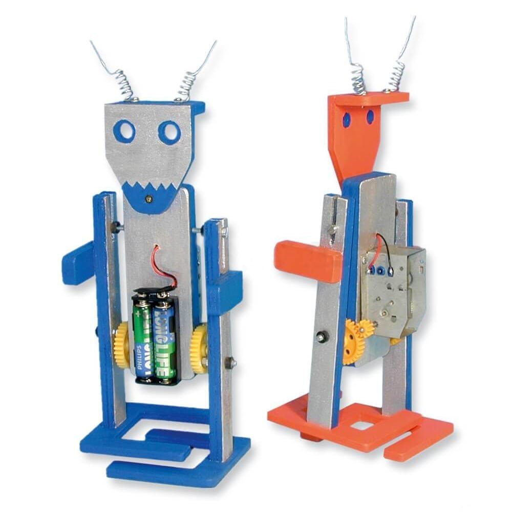 matches21 HOME & HOBBY Roboter Elektroantrieb Bausatz Kinder Holzbaukasten