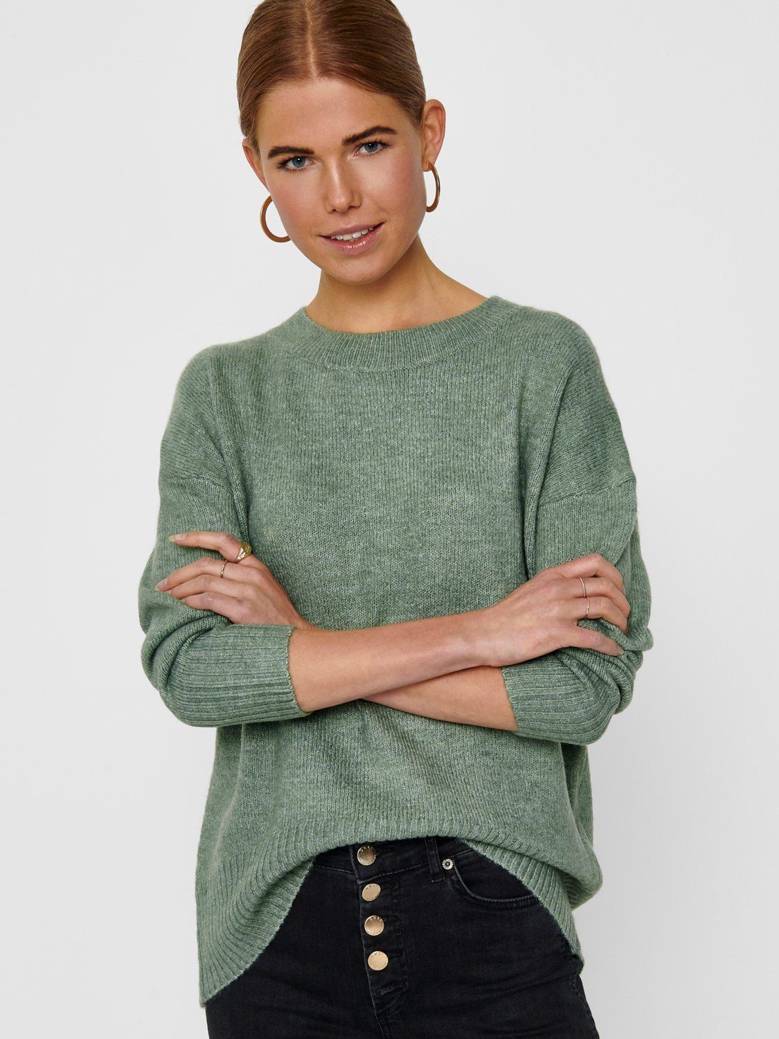 ONLY Strickpullover Only Damen Rundhals Strick-Pullover OnlNanjing Sweater Pulli