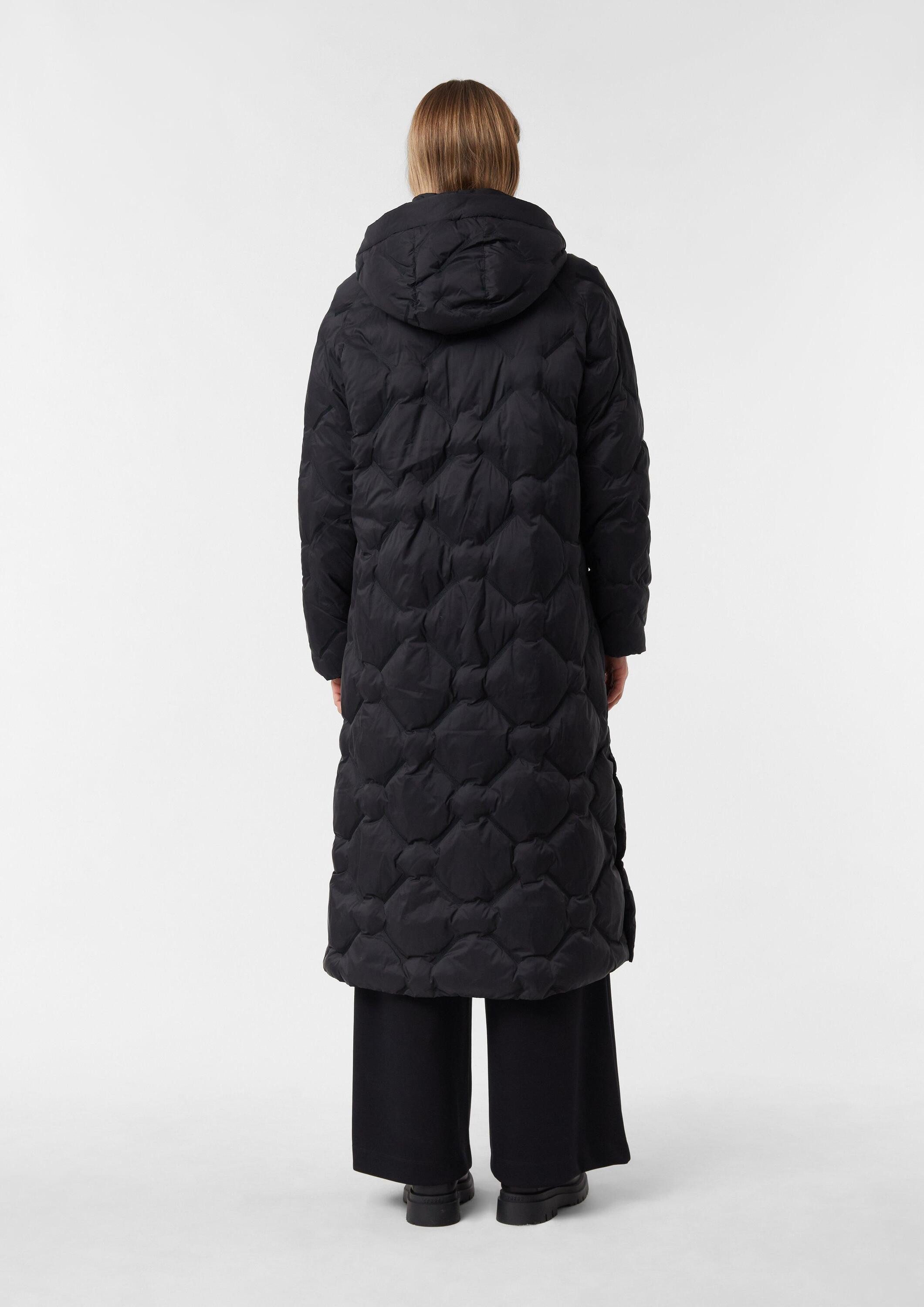 comma Wintermantel Outdoor-Mantel Langer Steppmantel mit Rucksack-Trägern