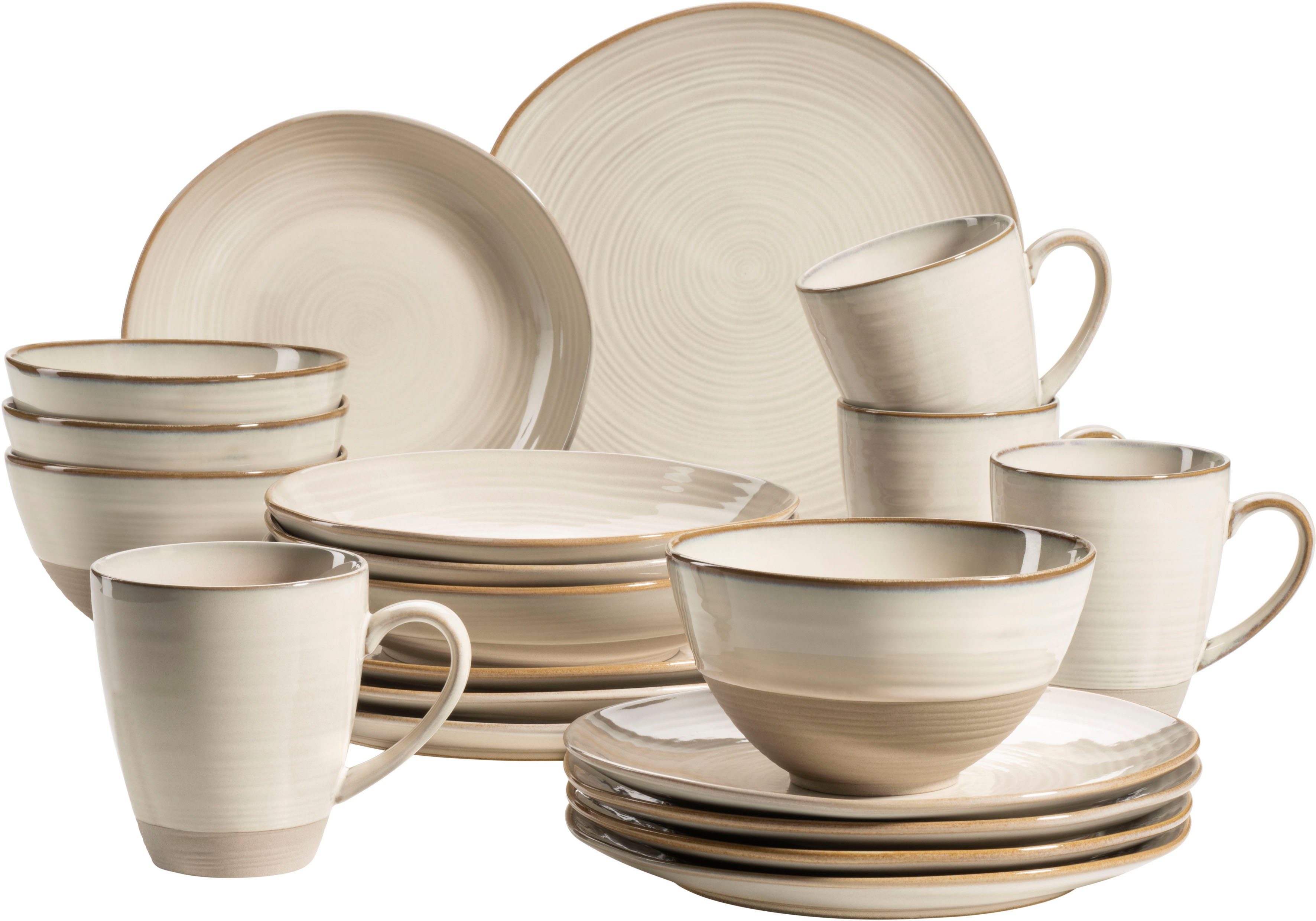 Beige Keramik Geschirr-Sets kaufen OTTO | online