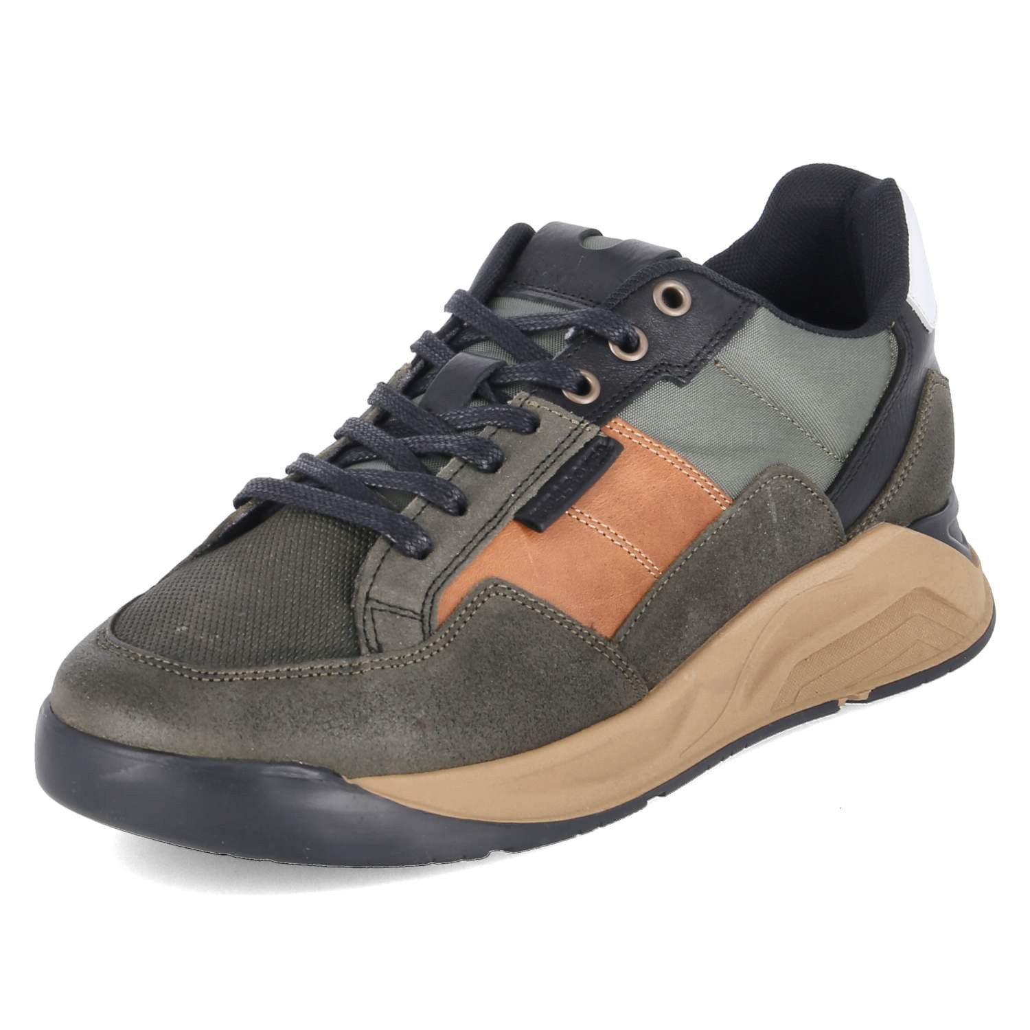 Bullboxer Bullboxer 7CI0100101 9721 Herren Leder & Textil green Schnürschuh