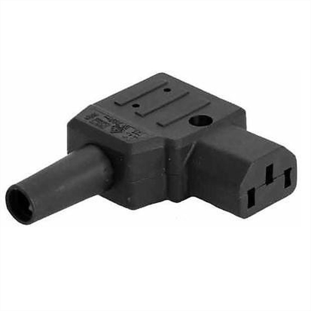 Kaltgerätekupplung IEC320 C13 rechtsgewinkelt 10A/250VAC Stromadapter