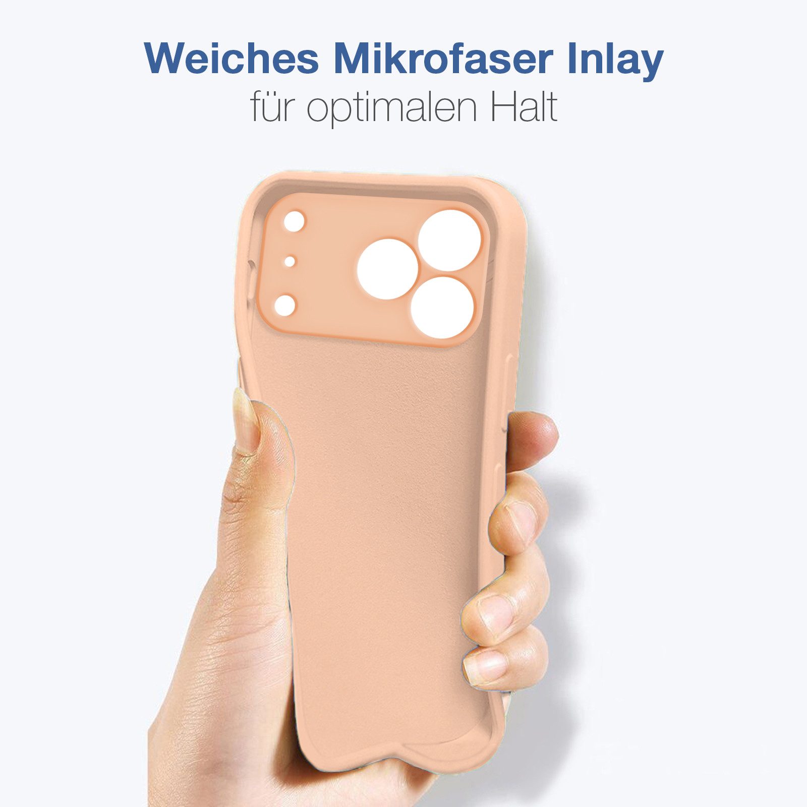 Tec-Expert Handyhülle SoftGrip Cover Hülle für Apple iPhone 17 Pro, Handy Case Bumper integrierter Kameraschutz flexibel