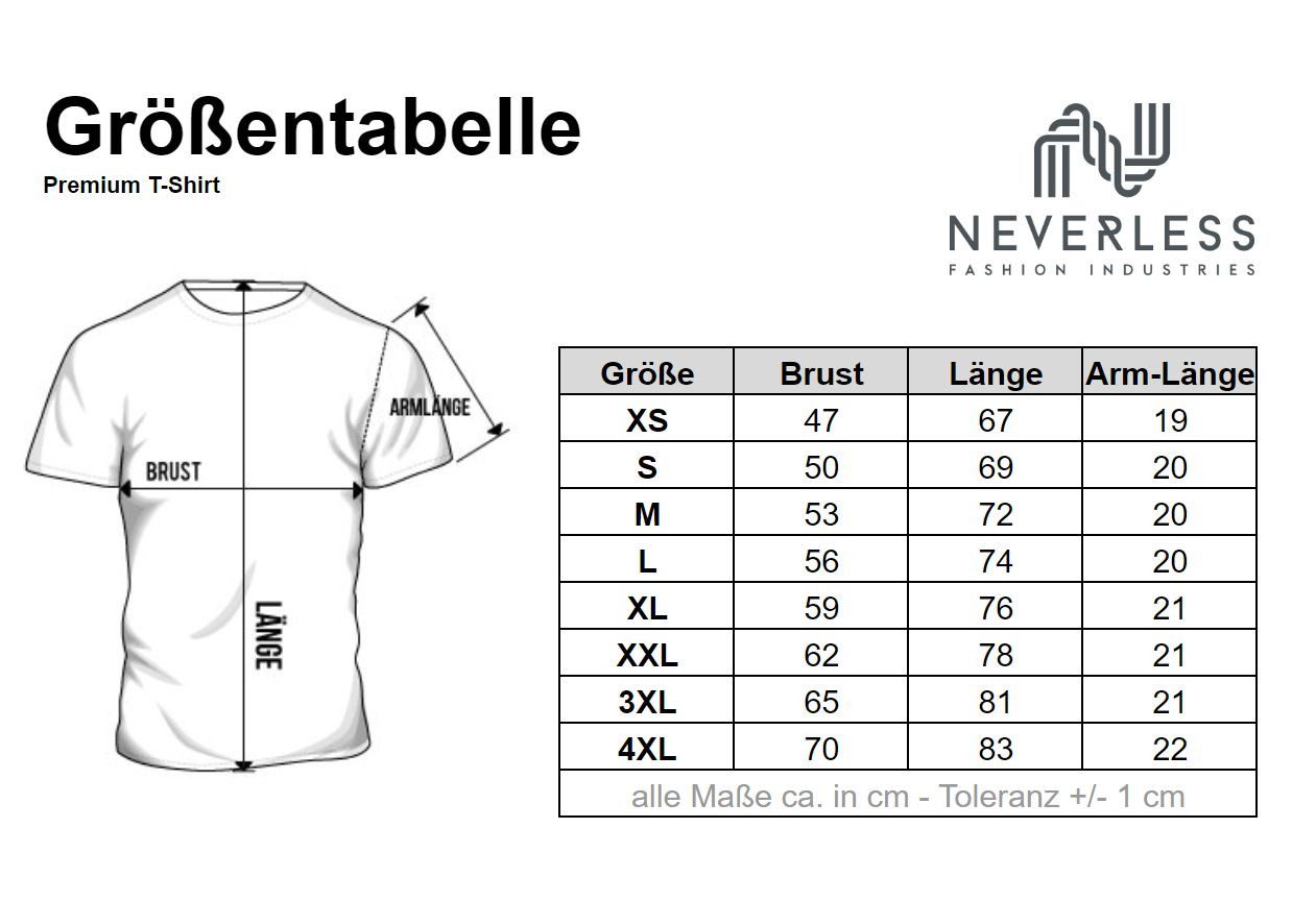 Neverless Print-Shirt Herren T-Shirt Fuchs Fox Wald Tiermotiv Logo Print Badge Fashion mit Print – Bild 5 von 5